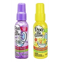Treasue Isle Set of 2 Poo Be Gone Toilet Spray 1.85oz - Before You Go Toilet Bathroom Deodorizer - Features Fresh Citrus Scent and Lavender Scent! - B07FT817JT
